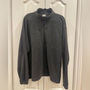 Columbia Men’s XL Charcoal Gray Half-Zip Fleece Pullover Jacket